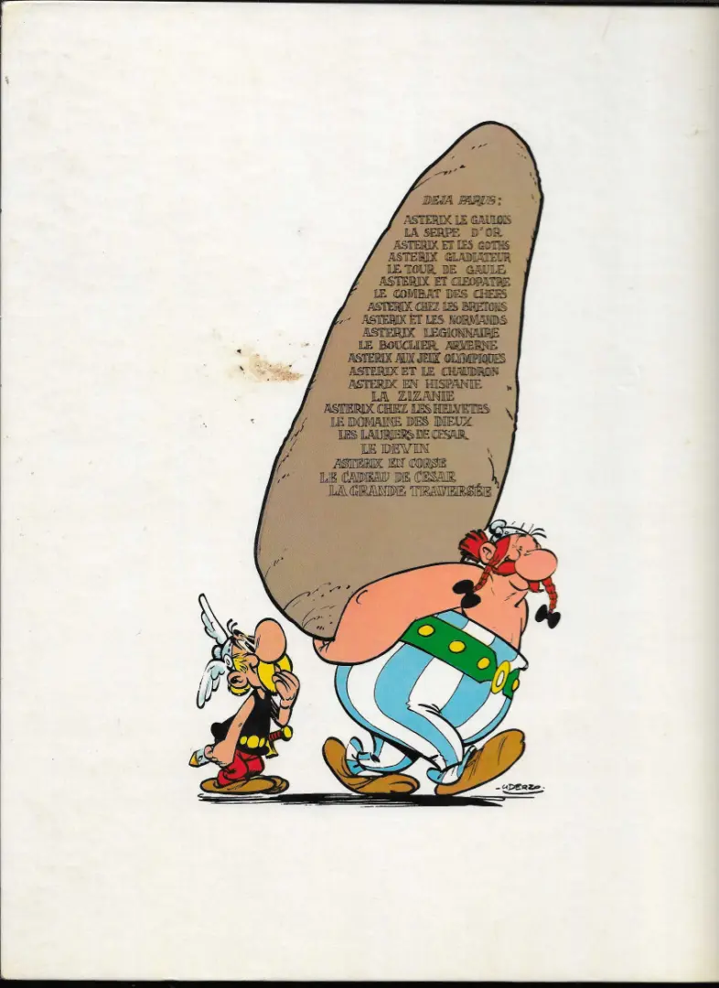 Verso de l'album Astérix Tome 3 Astérix et les Goths