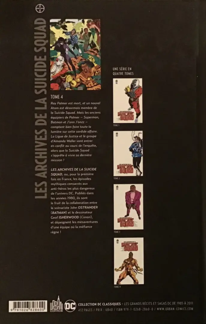 Verso de l'album Les Archives de la Suicide Squad Tome 4