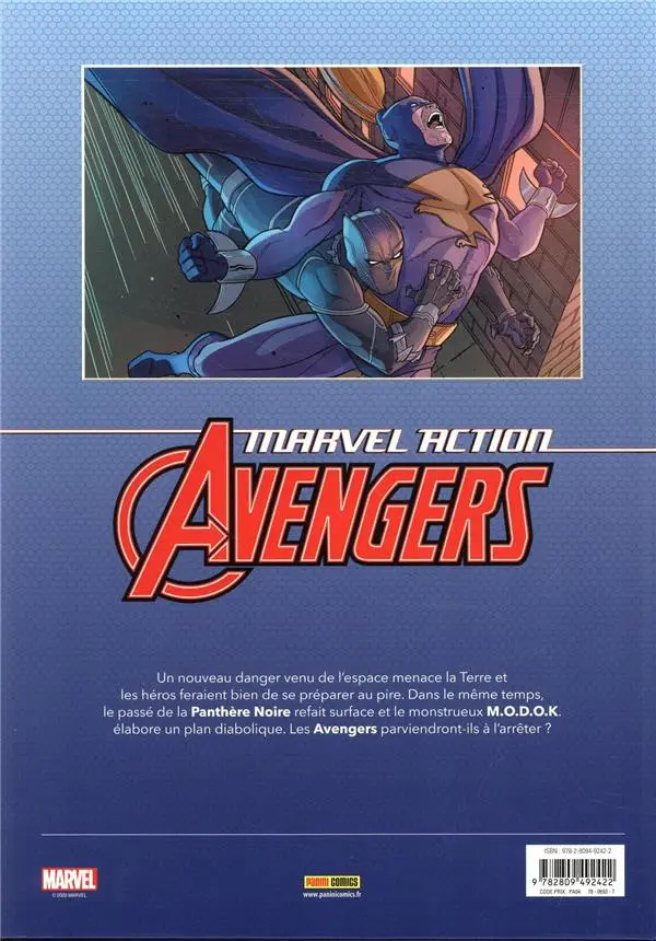 Verso de l'album Marvel Action : Avengers 3 Les phobivores