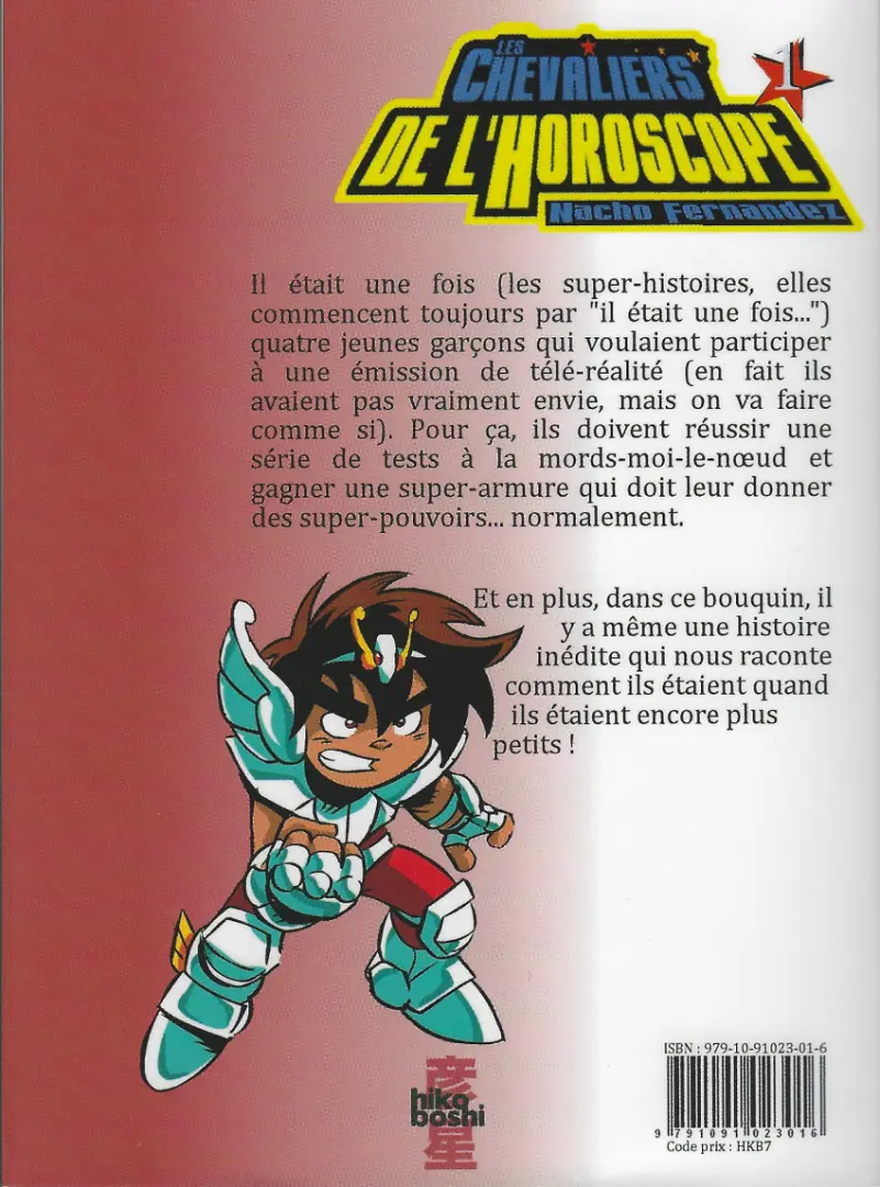 Verso de l'album Les Chevaliers de l'horoscope Tome 1