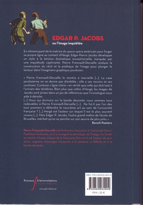 Verso de l'album Edgar P. Jacobs ou l'image inquiétée