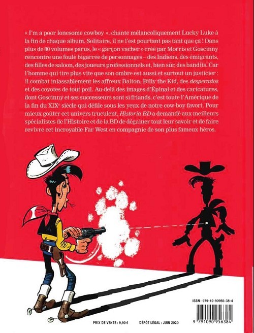 Verso de l'album Lucky Luke - Le far west du crime et de la justice