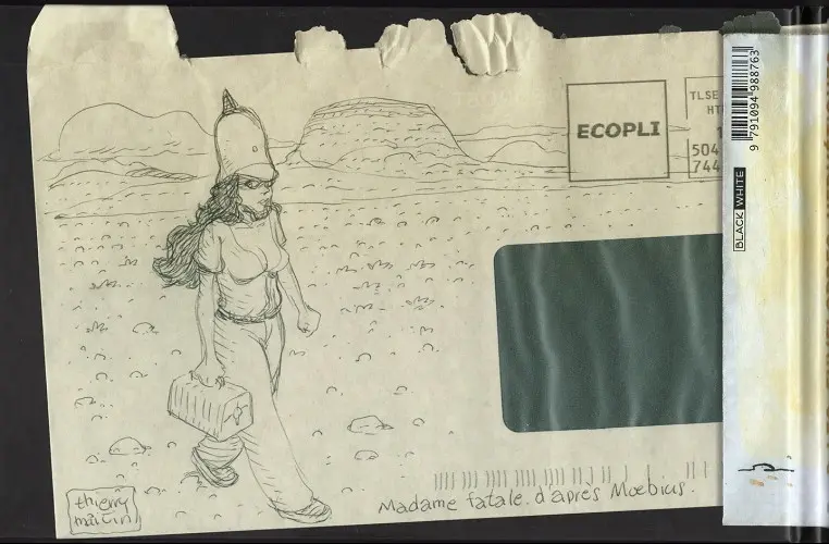 Verso de l'album Les Enveloppes hermétiques du Major Martin