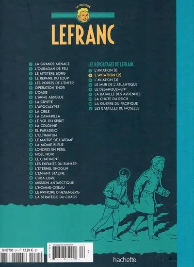 Verso de l'album Lefranc La Collection - Hachette L'aviation (2)