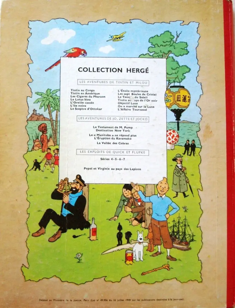 Verso de l'album Les Aventures de Jo, Zette et Jocko Tome 3 Le rayon du mystère 1er épisode, le Manitoba ne répond plus