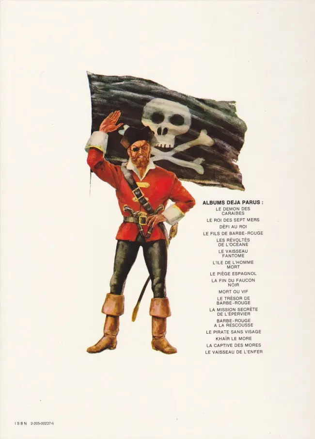 Verso de l'album Barbe-Rouge Tome 7 L'Île de l'homme mort