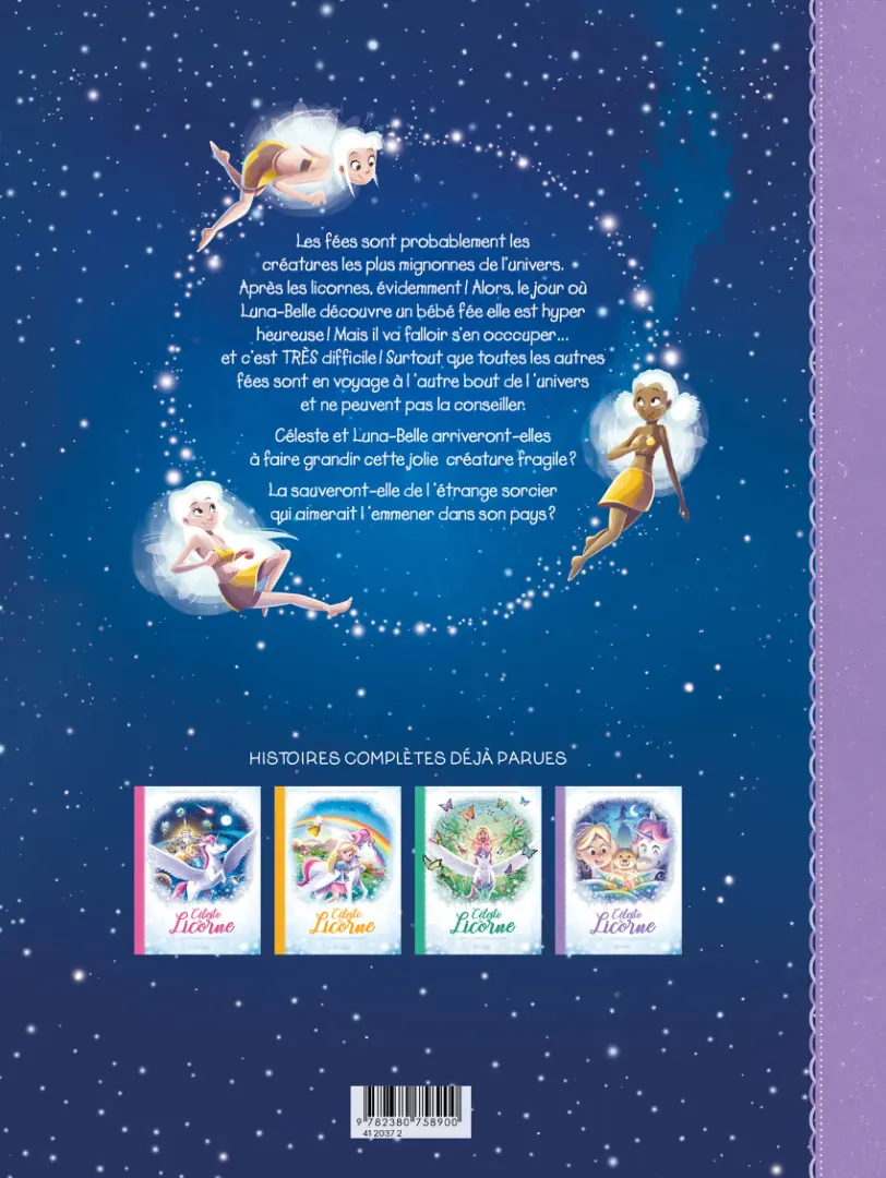 Verso de l'album Céleste la Licorne Tome 4 Petite fée deviendra grande !