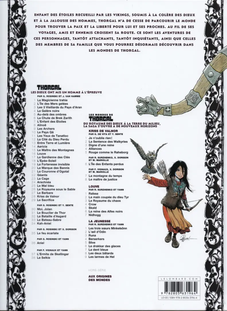 Verso de l'album Les mondes de Thorgal - Louve Tome 3 Le Royaume du chaos