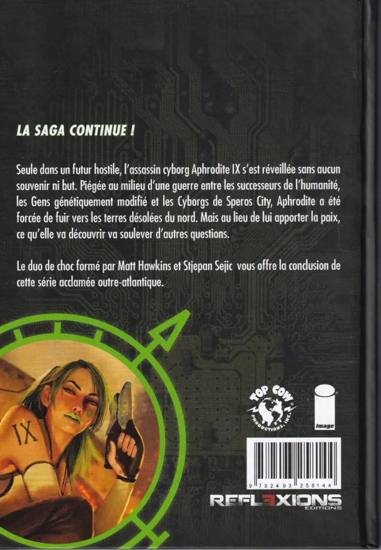 Verso de l'album Aphrodite IX - Rebirth Tome deux
