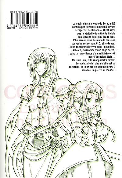 Verso de l'album Code Geass - Lelouch of the Rebellion Tome 6