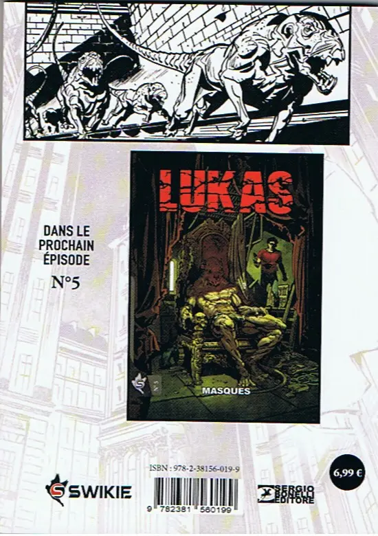 Verso de l'album Lukas / Lukas Reborn N° 4 Secrets