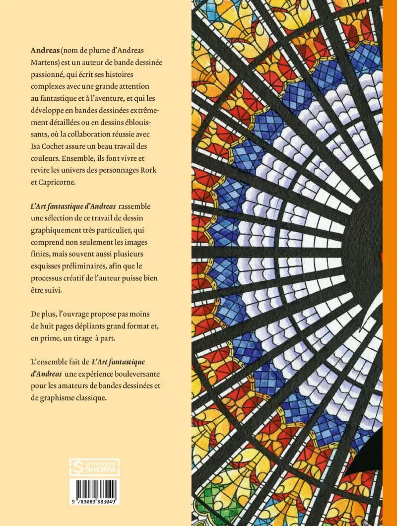 Verso de l'album L'art fantastique d'Andreas