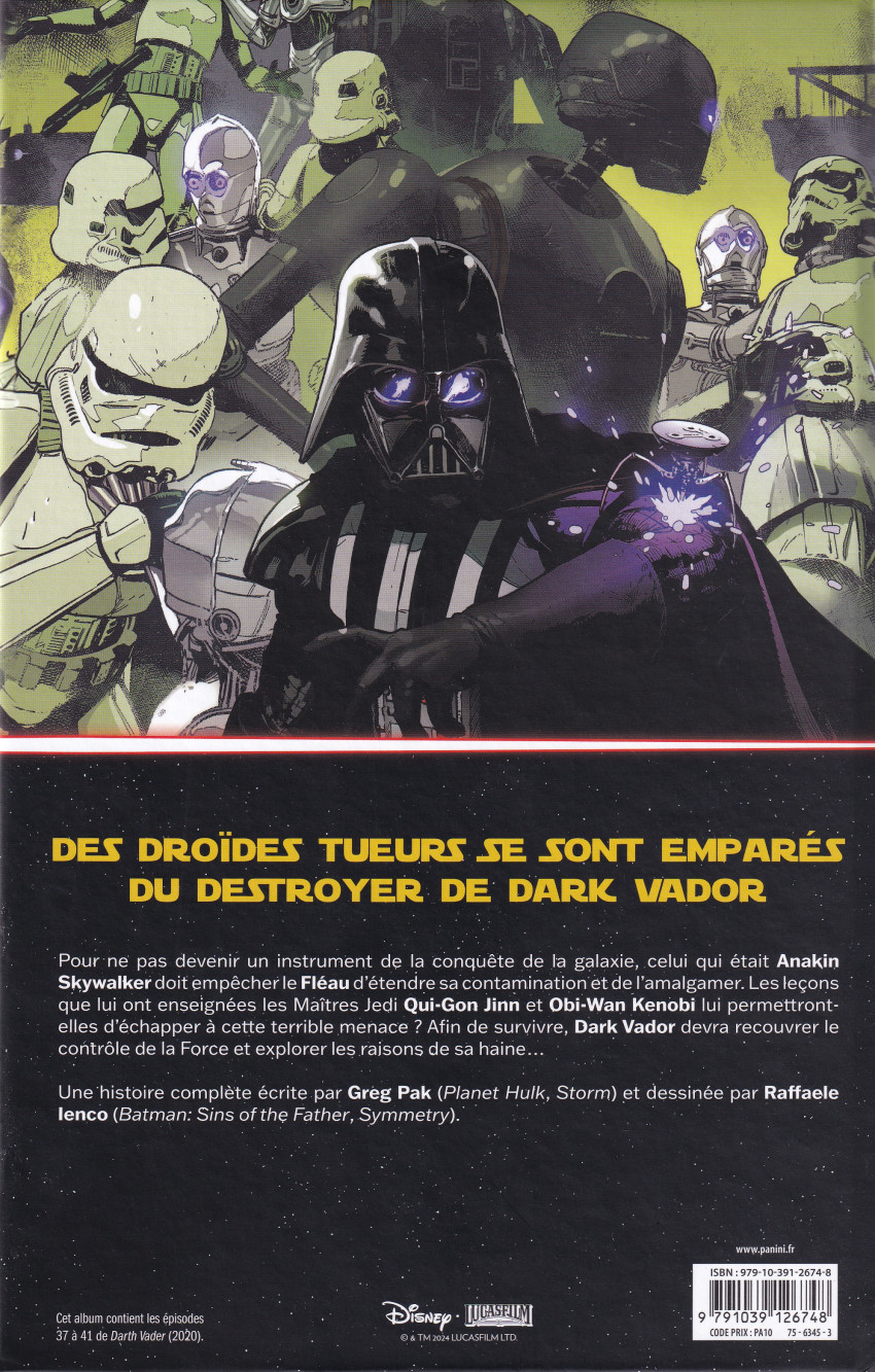 Verso de l'album Star Wars - Dark Vador Tome 8