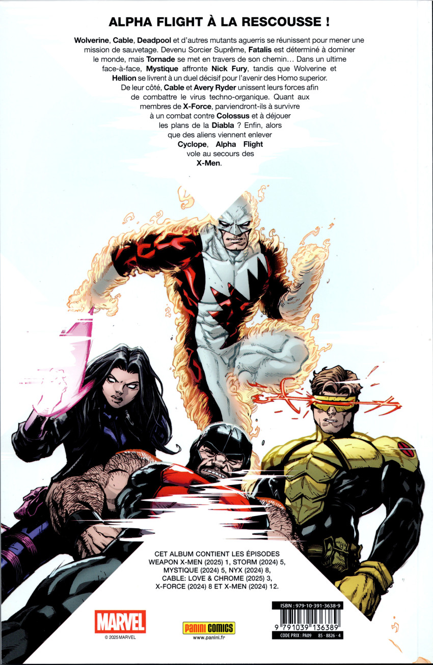 Verso de l'album X-Men 16