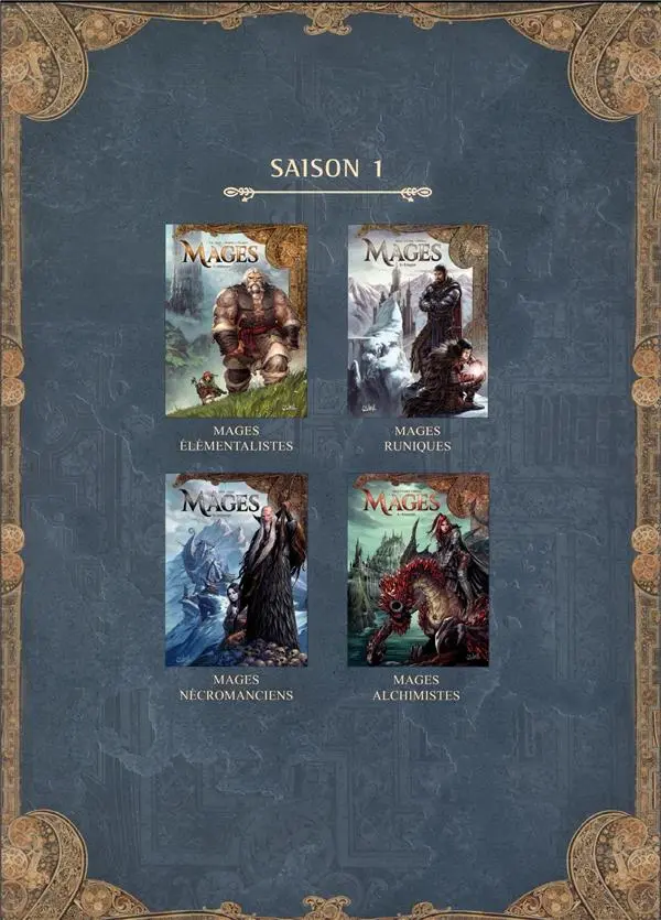 Verso de l'album Mages Saison 1