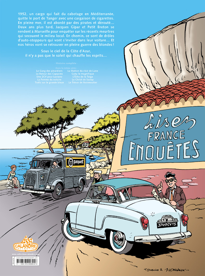 Verso de l'album Une aventure de Jacques Gipar Tome 5 Trafic sur la grande bleue