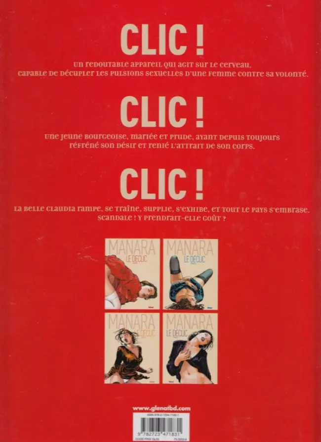 Verso de l'album Le déclic Édition couleur Tome 3