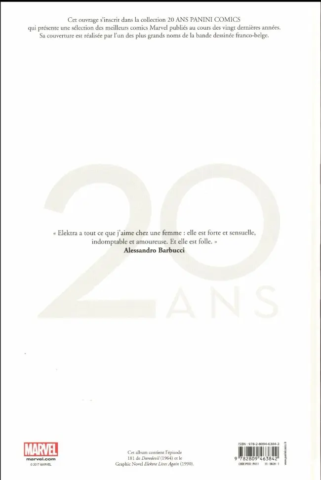 Verso de l'album Elektra renaît à la vie