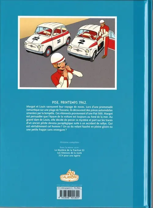 Verso de l'album Les Enquêtes auto de Margot Tome 4 Le pilote aux deux visages