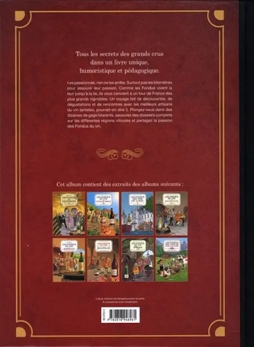 Verso de l'album Les Fondus du vin Les fondus des vins de nos régions