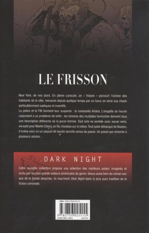 Verso de l'album Le Frisson