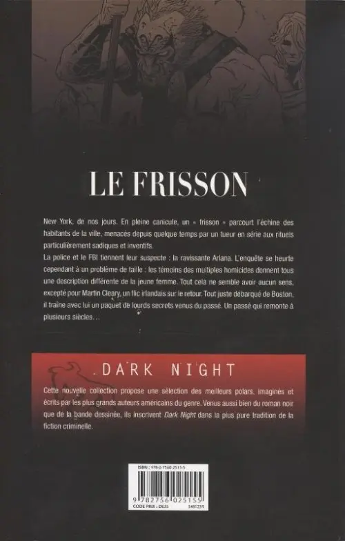 Verso de l'album Le Frisson