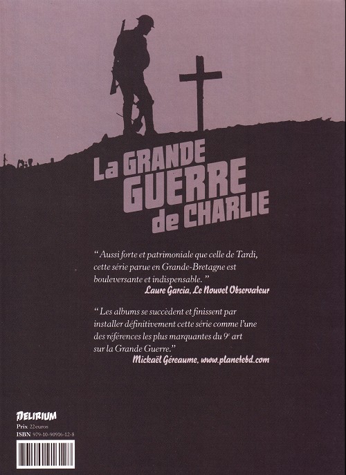 Verso de l'album La Grande Guerre de Charlie Volume 6 De Messines à Passchendaele