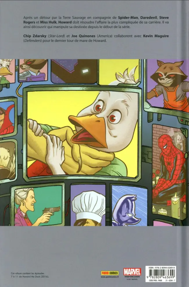 Verso de l'album Howard le Canard Tome 3 Couac de fin