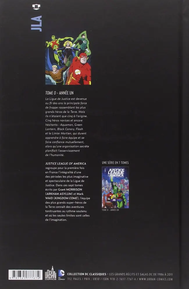 Verso de l'album Justice League of America Tome 0 Année un