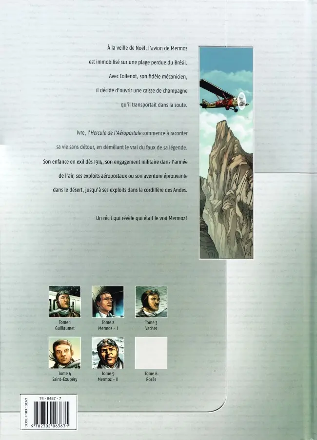 Verso de l'album L'Aéropostale - Des pilotes de légende Tome 5 Mermoz - Livre II