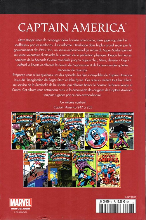 Verso de l'album Le meilleur des Super-Héros Marvel Tome 7 Captain America