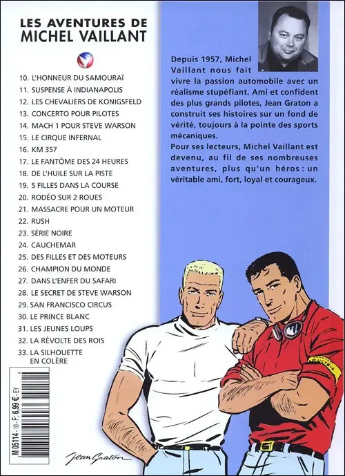 Verso de l'album Michel Vaillant La Collection Tome 10 L'honneur du Samouraï