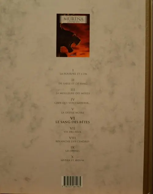 Verso de l'album Murena Le Soir Tome 6 Le sang des bêtes