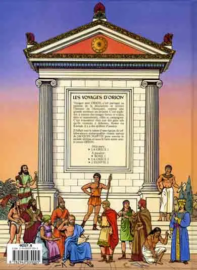 Verso de l'album Les voyages d'Orion Tome 2 L'Égypte (1)