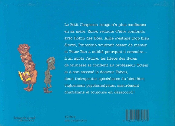 Verso de l'album Professeur Totem et Docteur Tabou