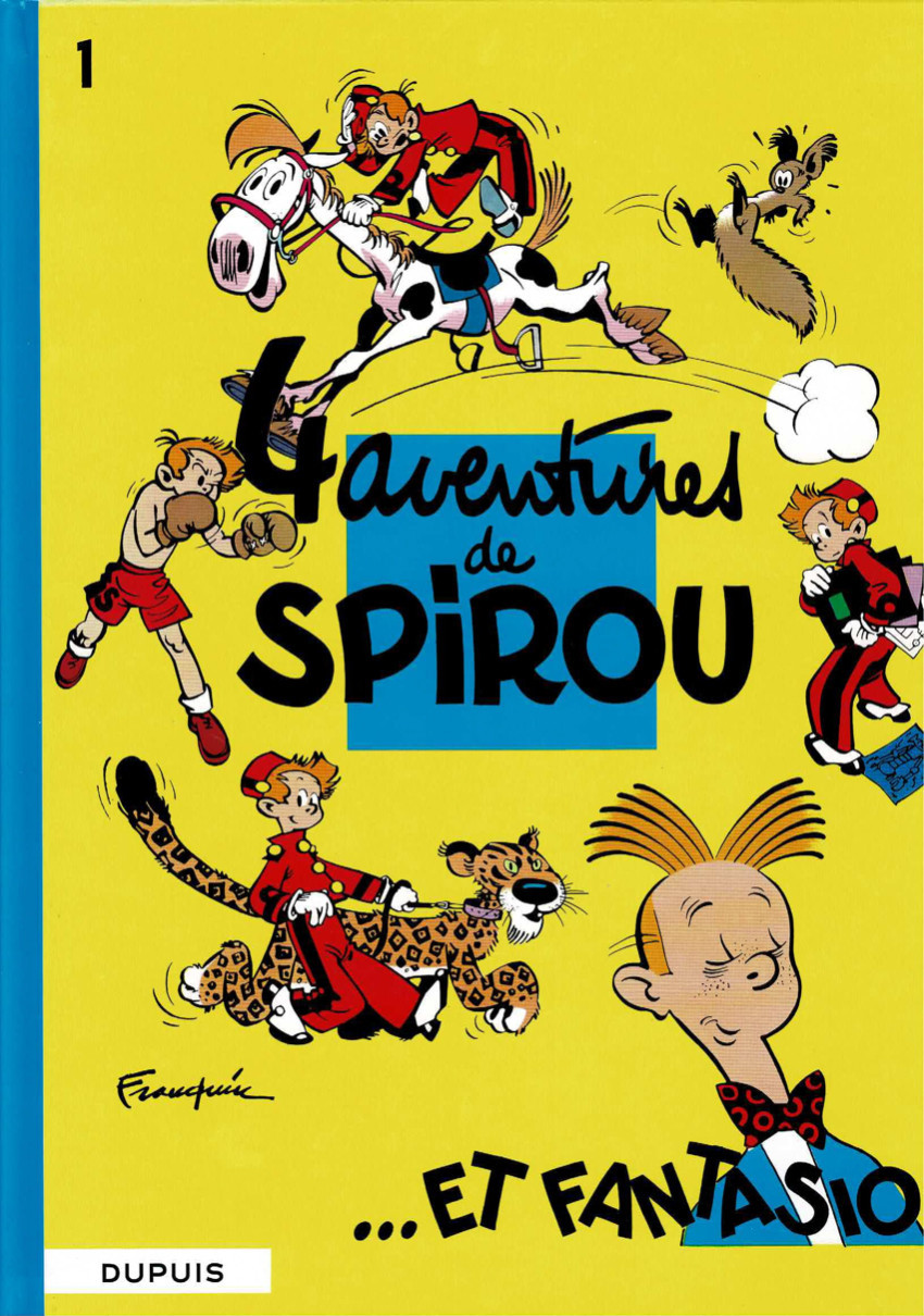 Couverture de l'album Spirou et Fantasio Tome 1 4 aventures de Spirou et Fantasio