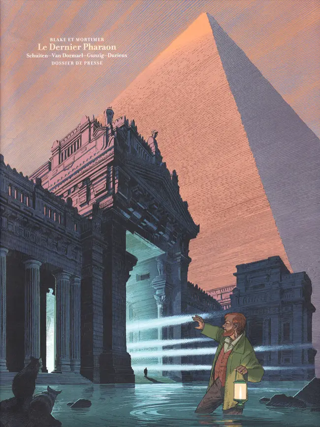 Couverture de l'album Blake et Mortimer Le Dernier Pharaon - Dossier de presse