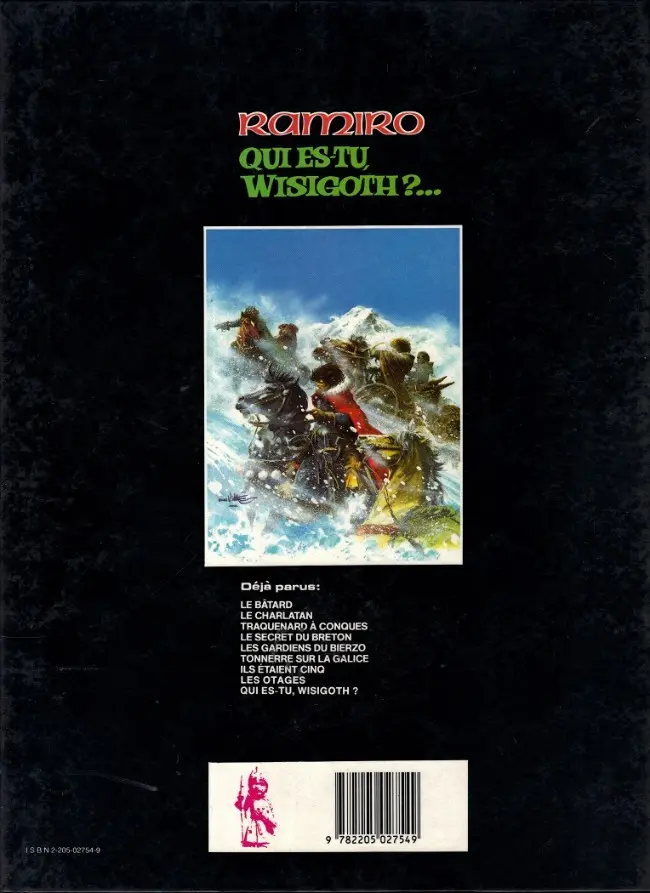 Verso de l'album Ramiro Tome 9 Qui es-tu, Wisigoth ?... 1