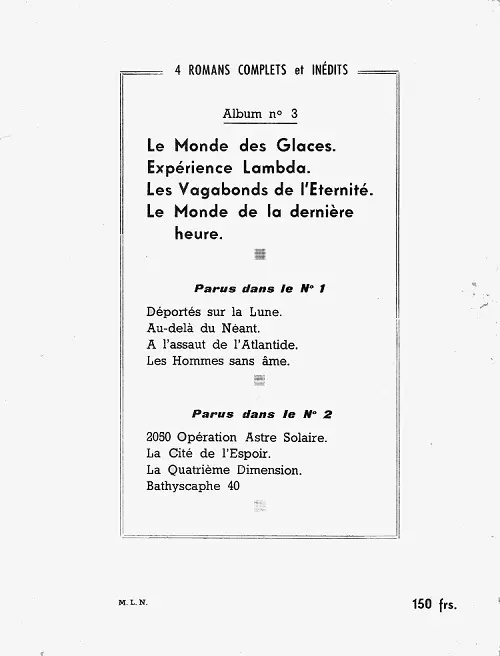 Verso de l'album L'An 2000 Recueil 3