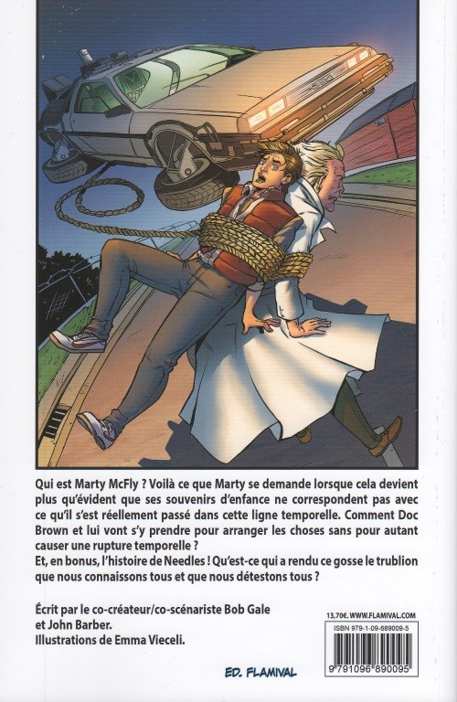 Verso de l'album Retour vers le Futur Tome 4 Qui est... Marty McFly ?!