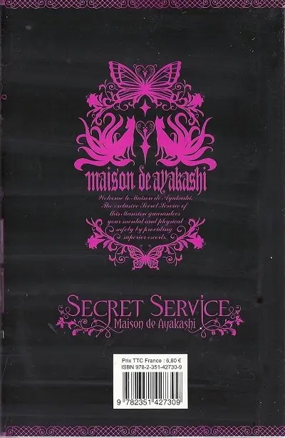 Verso de l'album Secret service - Maison de Ayakashi 2