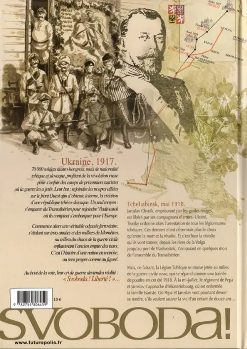 Verso de l'album Svoboda ! Tome 2 Iekaterinbourg, été 1918