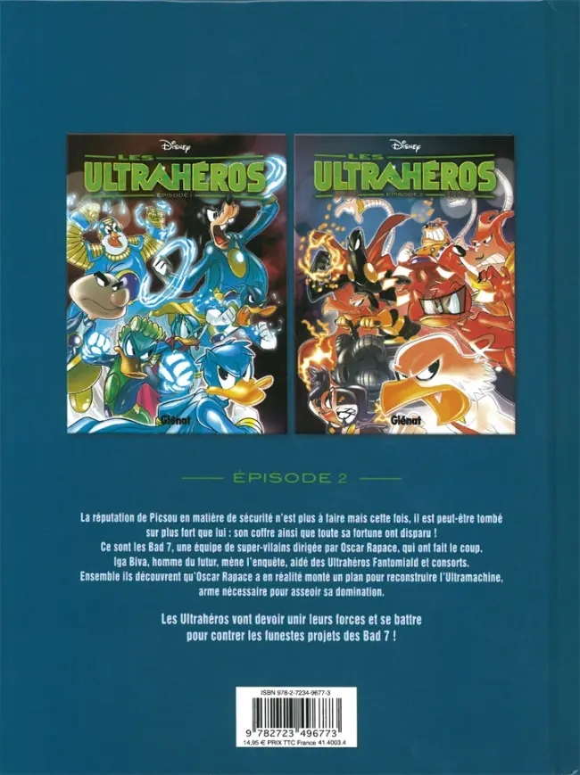 Verso de l'album Les Ultrahéros Épisode 2