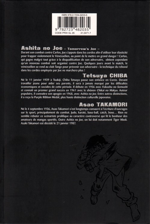Verso de l'album Ashita no Joe Tome 9