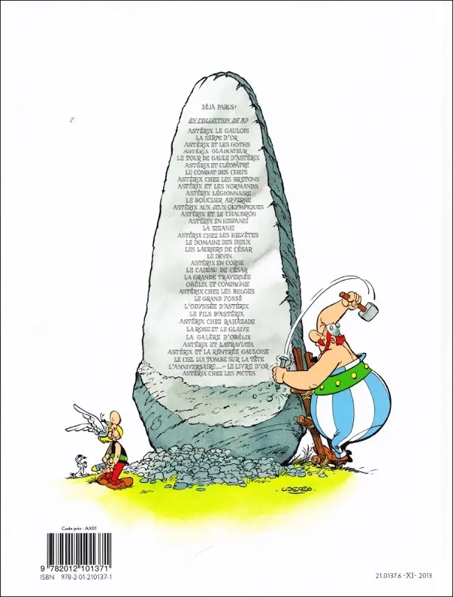 Verso de l'album Astérix Tome 5 Le tour de Gaule d'Astérix