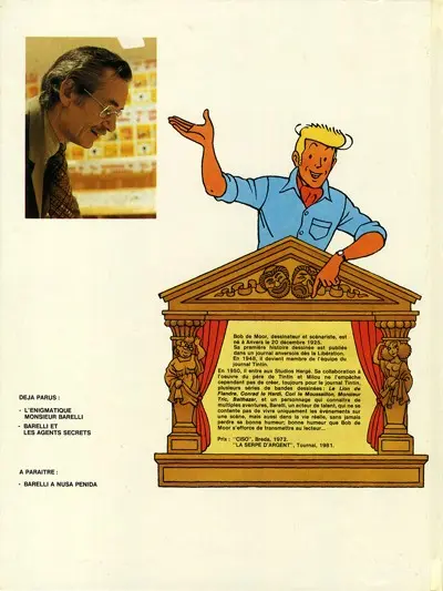 Verso de l'album Barelli Tome 1 L'énigmatique Monsieur Barelli