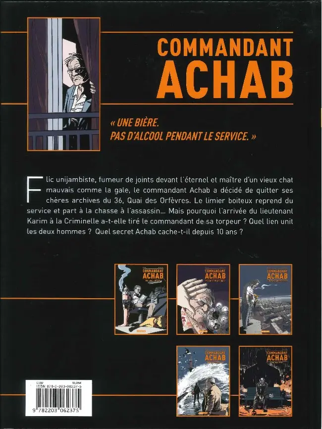 Verso de l'album Commandant Achab Tome 1 Né pour mourir