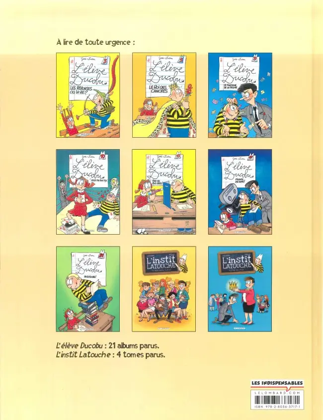 Verso de l'album L'Élève Ducobu Tome 4 La lutte des classes
