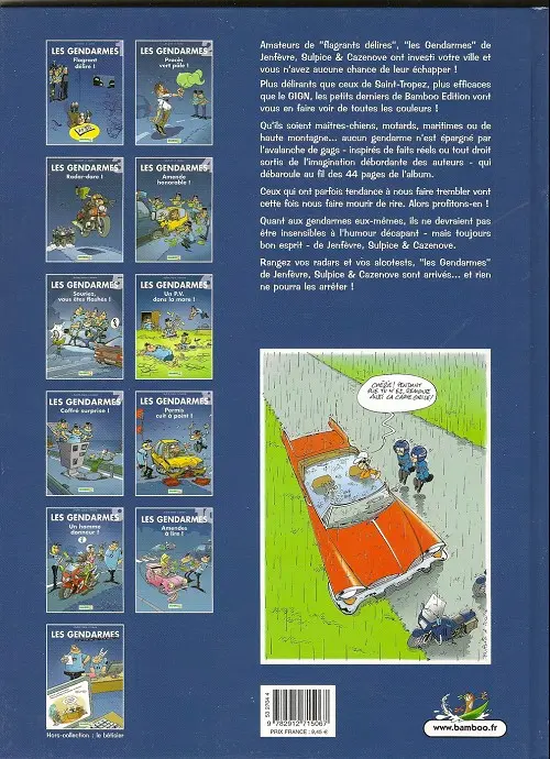 Verso de l'album Les Gendarmes Tome 2 Procès vert pâle !