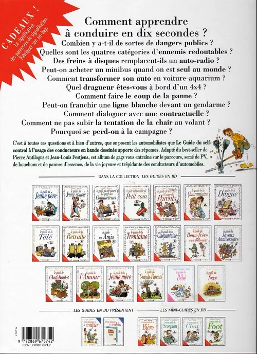 Verso de l'album Le Guide Tome 3 Le guide du self-control à l'usage des conducteurs